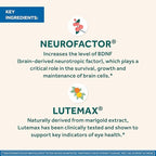 NEURIVA Brain + Eye Supplement for Memory, Focus & Concentration with Lutein & Vitamins A C E and Zinc for Eye Health & Zeaxanthin to Filter Blue Light, 30ct Capsules, (Pack of 2)