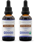 Secrets of the Tribe Grape Seed and Bitter Melon Liquid Extract (2 pcs.) | Alcohol-Free Tinctures | Grape (Vitis vinifera) Dried Seed and Bitter Melon (Momordica charantia) Dried Fruit (2x2 fl oz)