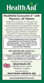 Curcumin Complex 600 mg, 30‑Count | Turmeric Extract with Bioperine for Enhanced Absorption, 95% Curcuminoids | Vegan, Daily Joint & Immune Support Supplement