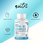 Nature's Fusions TTFD Thiamine B1 Supplement - 100mg 60 Servings - with 8mg Magnesium - No Toxic Fillers - TTFD Thiamine Tetrahydrofurfuryl Disulfide - Third Party Lab Tested - Nutri Supplements