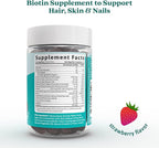 BeLive Biotin Gummies with MultiVitamins, Folate, Inositol – Supports Hair Growth, Healthy Skin & Nails – Vegan, Pectin Based – Strawberry Flavor (1)