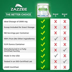 Zazzee Myo-Inositol Powder, 6 Month Supply, 183 Servings, 2000 mg per Serving, Free Scoop for Exact Dosage, 12.91 Ounces, Certified Kosher, 100% Pure, Fertility & Reproductive Support, Made in the USA