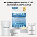 Colostrum-LD Liposomal Delivery - Colostrum Powder - Gluten-Free, Lactose-Reduced - 68 Servings - Sovereign Laboratories - 12oz Vanilla