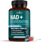 NEW AGE NAD+ Supplement Complex – NAD+ 300 mg with Astaxanthin, Urolithin A, Resveratrol, CoQ10 & Antioxidant Blend – Cellular Energy, Mitochondrial Support or Women & Men – Vegan, Non-GMO- 60 Count