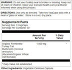 SOLARAY Fermented Turkey Tail Mushroom Supplement 1000mg - Overall Wellness Support - Turkey Tail Mushroom Capsules with Organic Mushrooms - Vegan, Non-GMO, Lab Verified, 60-Day Guarantee, 30 Servings