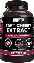 PURE ORIGINAL INGREDIENTS Tart Cherry Extract (365 Capsules) No Magnesium Or Rice Fillers, Always Pure, Lab Verified