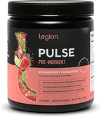 LEGION Pulse Pre Workout - All Natural Nitric Oxide Preworkout Drink to Boost Energy, Creatine Free, Naturally Sweetened, Beta Alanine, Citrulline, Alpha GPC (Strawberry Margarita)