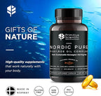 Primitive Scientific Nordic Pure Oil Complex (60 Fish Oil Capsules) for Brain, Immunity & Vision - Heart Supplement w/EPA, DHA, Vitamin D3, Choline - Omega 3 Supplements