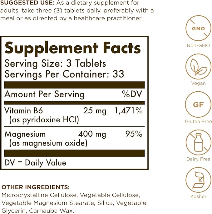 Magnesium Solgar 100 Tabs
