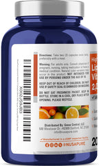 NusaPure Liposomal Vitamin C 2032mg - 200 Veggie Vegan Capsules, BioPerine - High Absorption Ascorbic Acid