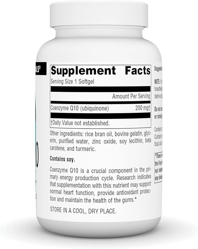 Source Naturals Coenzyme Q10, Antioxidant Support*, for Heart, Brain, Immunity, & Liver Support, 200 mg - 90 Softgels