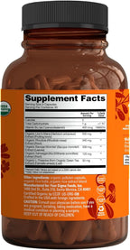Four Sigmatic Focus Capsules | Lion's Mane Supplement Capsules | Brain Boosting Complex with Ashwagandha, Bacopa Monnieri & Rhodiola | Vegan Nootropic Adaptogen & Mushroom Supplement | 30 Servings