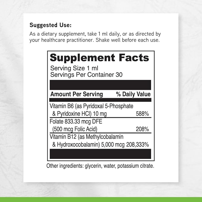 DAVINCI Labs B-12 MC Liquid - Dietary Supplement to Support Cardiovascular Health, Energy and Healthy Blood and Nerve Cells - with Vitamin B6, B12 and Folate - Gluten-Free - Vegetarian - 30 ml