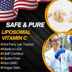 Liposomal Vitamin C Supplement | LipoQuil-C™ Enhanced Absorption Technology | 120 Capsules 1000mg High Dose Fat Soluble Vita C | Immune Support Collagen Support