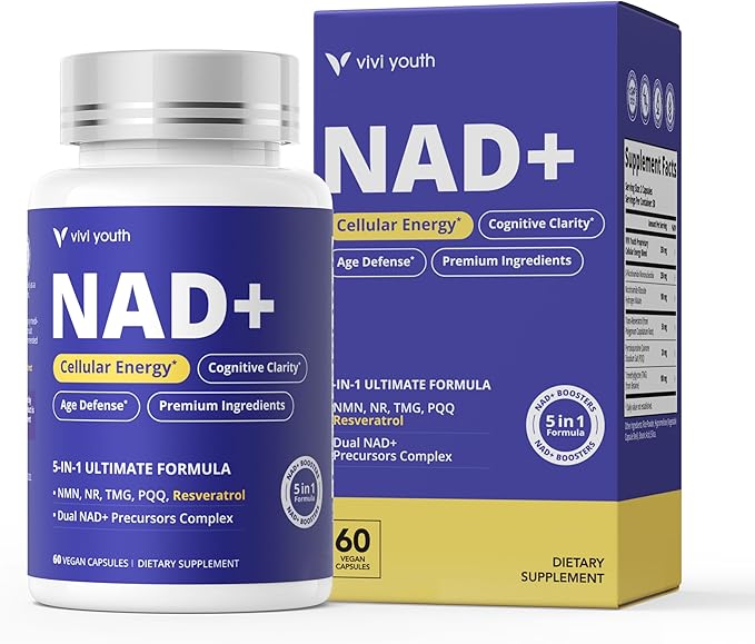 NAD+ Supplement for Women & Men – Multi-Pathway NAD Booster for Energy, Focus & Metabolic Health – with NMN 250mg, NR 100mg, Resveratrol, PQQ & Betaine