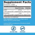 Doctor's Best Lutein Supplement 20mg with Zeaxanthin - Lutein for Eyes, Eye Health Vitamins for Men & Women, Vision and Macular Health Support, Lutemax 2020 Marigold Flower Extract - 60 Softgels