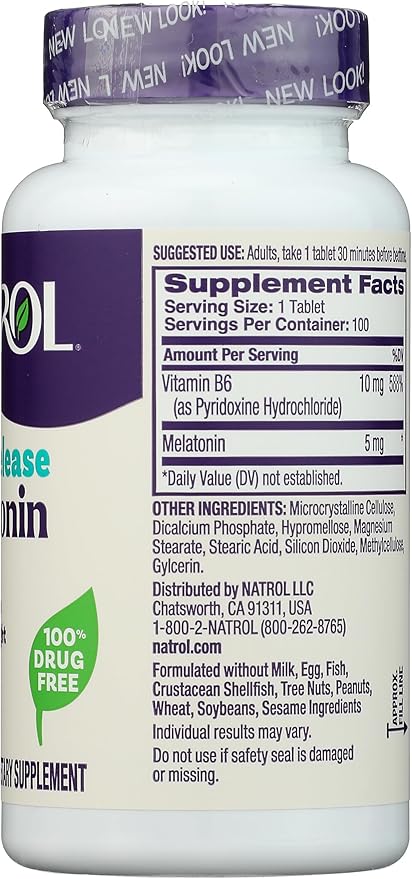 Melatonin 5mg Time Release, 0.32 lb