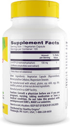 Healthy Origins 5-HTP 100 mg, 120 Veggie Capsules - Natural 5-Hydroxytryptophan from Griffonia Simplicifolia Seed - Supports Serotonin Production, Emotional Well-Being & Healthy Sleep Patterns
