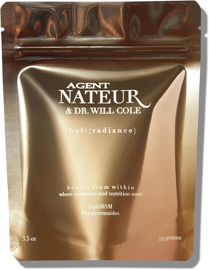 Agent Nateur - Holi (Radiance) Beauty from Within, OptiMSM + Ceramides Supplement | Vegan, Non-Toxic, Clean Skincare (3.5 oz | 99 g)