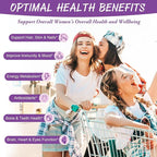 Totaria Sugar Free Multivitamin Gummies for Women 14+ w/Iron, Inositol, Folate, Biotin, Womens Daily Multivitamin Gummy w/Vitamin A, C, B, D3, K2, for Hair, Skin, Energy, Immune, Grape Flavor