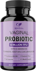 UT Defense Vaginal Probiotics for Women – Probiotics & Prebiotics + D-Mannose, Turmeric Root 95% Curcuminoids & Cranberry 40% PAC – 6 Billion CFU Lactobacillus Blend – 60 Veggie Capsules