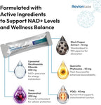 Liposomal NAD+ Liquid Packets - Liposomal Nicotinamide Riboside Resveratrol PQQ for Cellular Health Energy Focus & Healthy Aging