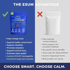 ESUNM Calm Magnesium Drink Mix Packets, Magnesium Glycinate with KSM-66 Ashwagandha, L-Theanine, GABA, Saffron & Vitamin D3, Relaxation, Mood & Sleep Support, Raspberry Lemonade, 20 Stick Packs