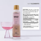 4LifeElements - Gold Factor Cellular Activator with Ultra-Fine Gold Particles for Vitality, DNA & Telomere Support, Brain Clarity - 32 oz