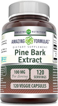 Amazing Formulas Pine Bark Extract 100 Mg | Veggie Capsules Supplement | Non-GMO | Gluten-Free | Made in USA (1 Pack | 120 Count)