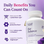 Black Girl Vitamins - Her Balance Vaginal Probiotics - Daily Microbiome Support for Women - 10 Billion CFU Lactobacillus Crispatus & Gasseri + Herbal Blend - Vegan, Gluten-Free, Halal (30-Day Supply)