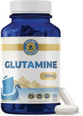 Vykee Nutrition L-Glutamine Capsules - Supplements for Muscle Recovery, Gut Health and Immune Support - Vegan, Non-GMO, Gluten-Free - 1500 mg, 120 Count