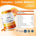 NYO3 Eye Vitamins with Lutein and Zeaxanthin,Patented Eye Formula,Recommended by NIH,Advanced Bilberry & Astaxanthin,Vitamins A, C, E, B12 & Minerals, Eye Health & Vision Protection, 60 Softgels