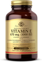 Solgar Vitamin E 670 mg (1000 IU), 100 Mixed Softgels - Natural Antioxidant, Skin & Immune System Support - Naturally-Sourced Vitamin E - Gluten Free, Dairy Free - 100 Servings