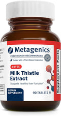 Metagenics Milk Thistle Extract - Liver Health & Antioxidant Support with Silybum Marianum Seed Extract - Supports Detox, Immune & Digestive Function* - Non-GMO, Gluten-Free, Vegetarian - 90 Tablets