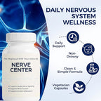 Nerve Center — Advanced Daily Nerve Support with Pea, Magnesium BHB & Vitamin B12 for Healthy Nerve Function, Cognitive Support & Daily Energy, 60 Capsules