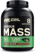 Optimum Nutrition Serious Mass, Weight Gainer Protein Powder, Mass Gainer, Vitamin C and Zinc for Immune Support, Creatine, Chocolate, 6 Pound (Packaging May Vary)