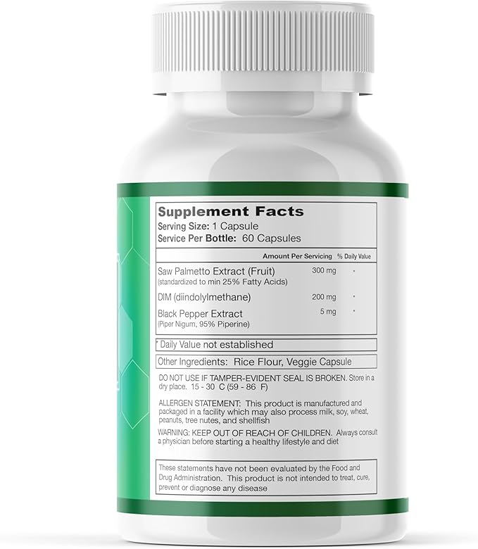 DIM Ultra Supplement with Saw Palmetto for Hormone Balance