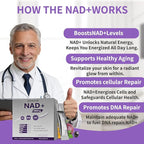 NAD+ Supplement Packets | 1000mg Liquid | Advanced Nicotinamide Riboside, Trans-Resveratrol, PQQ & Quercetin Complex for Cellular Energy & Healthy Aging Support - 2 Flavors (30 Count)