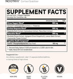 Nootrix Cortisol Manager & Stabilizer Supplement | Supports Deep Sleep, Relaxation, Adrenal Health & Stress | 300mg Ashwagandha | L-Theanine, Rhodiola Rosea Extract & Apigenin | 90 Capsules