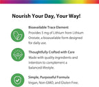 Rainbow Light Lithium Orotate 5 mg Supplement | 120 Vegan Capsules | Bioavailable Trace Element | Non-GMO and Gluten Free