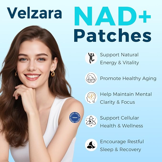 NAD+ Patches Comfortable All-Day Wear Vegan, Water-Resistant 30 Patches
