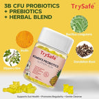 Women's Probiotic Gummies, Pineapple Flavor - 3B CFU Bacillus Coagulans with Lnulin, Dandelion Root & Slippery Elm - Support Gut Health & Digestive Balance, 60 Gummies