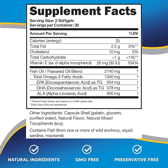 Lipotriad Heyedration Eye Vitamins - 60 Softgels, 30-Day Supply - Omega 3 Supplement with Vitamin E & Organic Flaxseed Oil