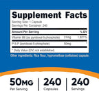 Nutricost P5P Vitamin B6 Supplement 50mg, 240 Capsules (Pyridoxal-5-Phosphate) - Vegetarian Friendly, Non-GMO, Gluten Free (Pack of 2)