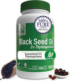Health Thru Nutrition Black Seed Oil 500mg 100 Softgels | High Potency 2% Thymoquinone | 3rd Party Tested | Pure Cold Pressed | Organically Grown | Non-GMO, Gluten Free, Soy Free