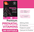 Zahler Prenatal Vitamin with DHA & Folate - DHA Supplements & Prenatal Multivitamin for Mother and Child - Kosher Prenatal DHA Prenatal Vitamins with Iron, Pre Natal Softgels (180 Count (Pack of 1))