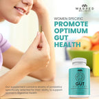 Warped Wellness Womens Gut Health Support Supplement | Female Probiotic Digestive Enzyme Vitamin | Papain Enzyme for Digestion Support | Gut Goddess