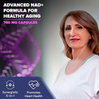 NAD+ Resveratrol Supplement – Longevity Formula with Nicotinamide Adenine Dinucleotide with CoQ10, Apigenin & Turmeric Anti-Ageing Formula for Men & Women – 60 Capsules