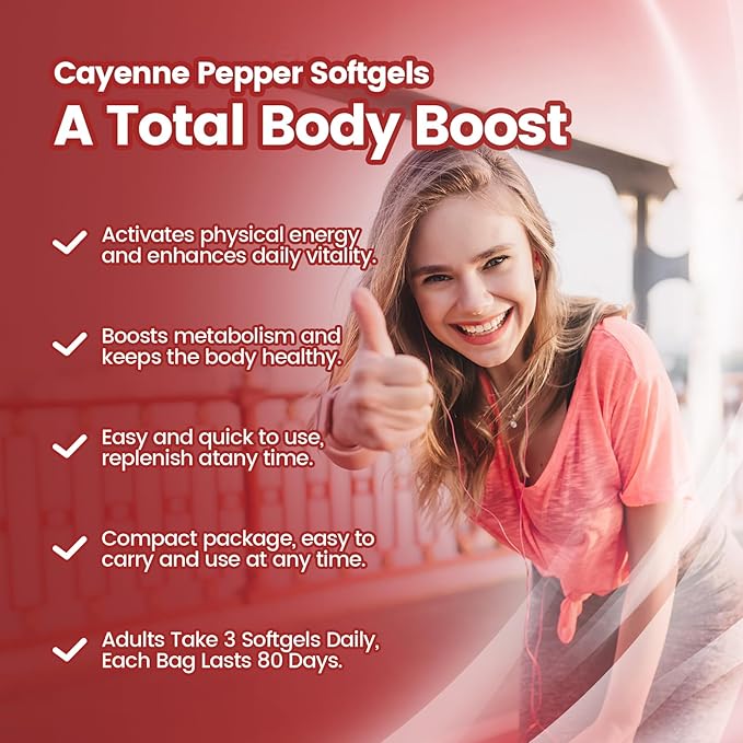 VivoNu Cayenne Pepper Softgels Supplement, Supports Leg Vein, Heart and Blood Vessel Health, with Vitamin E D3+K2 and Extracts of Grape Seed, Hawthorn, Beetroot, Berberine (Softgel / 2 Bag)