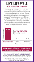 New Chapter Biotin Supplement, Vegan Hair Skin and Nails Vitamins with Fermented Biotin + Astaxanthin - 60 Count